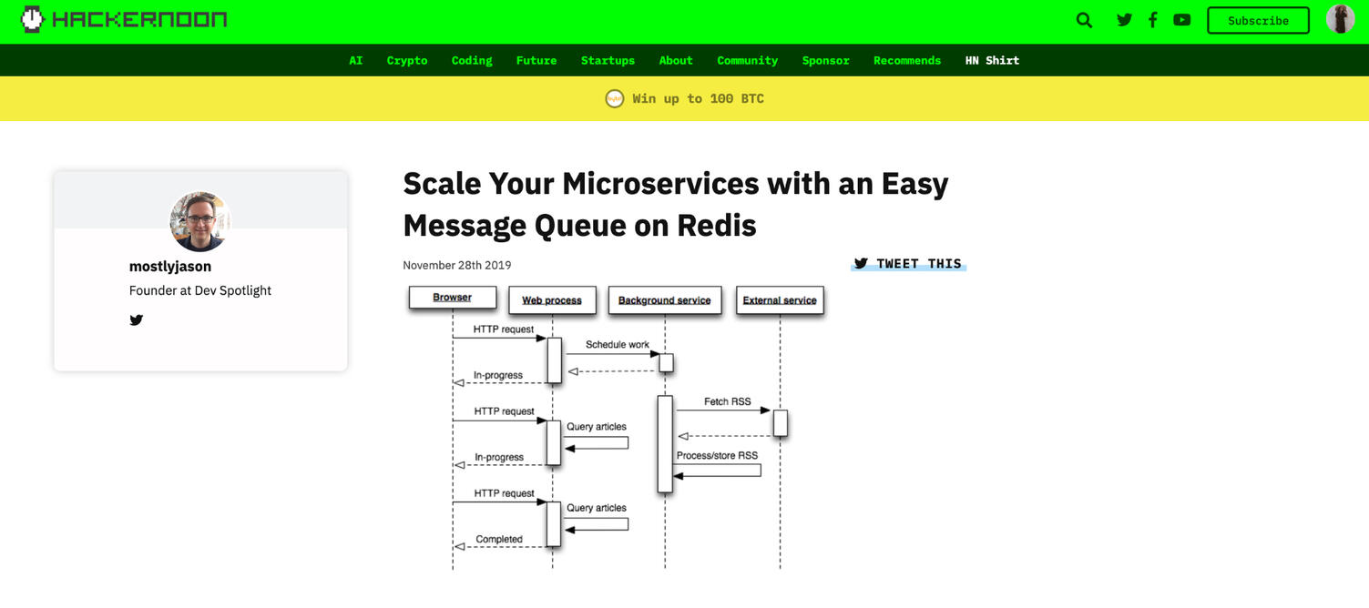 Banner Ad on Story Page