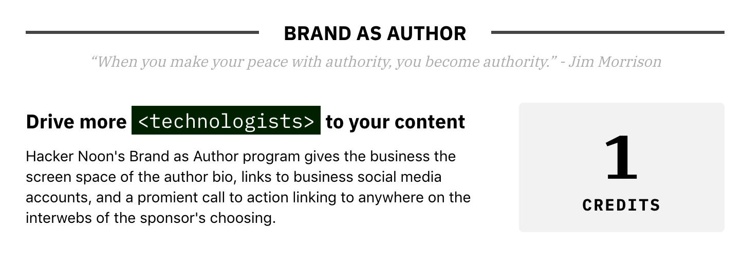 Brand as author in app interface